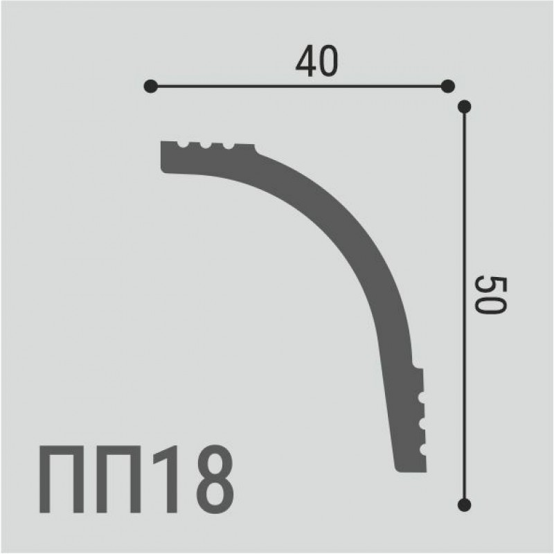 Карниз XPS POLYMER ПП 18 50/40
