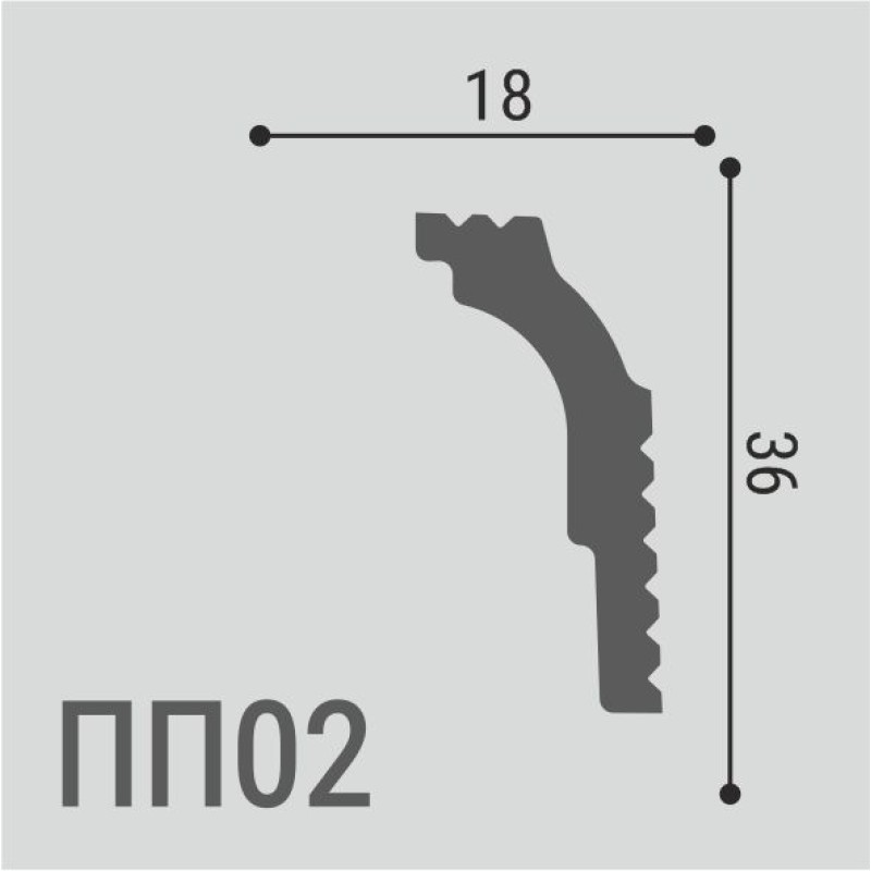 Карниз из ударопрочного полимера ПП 02