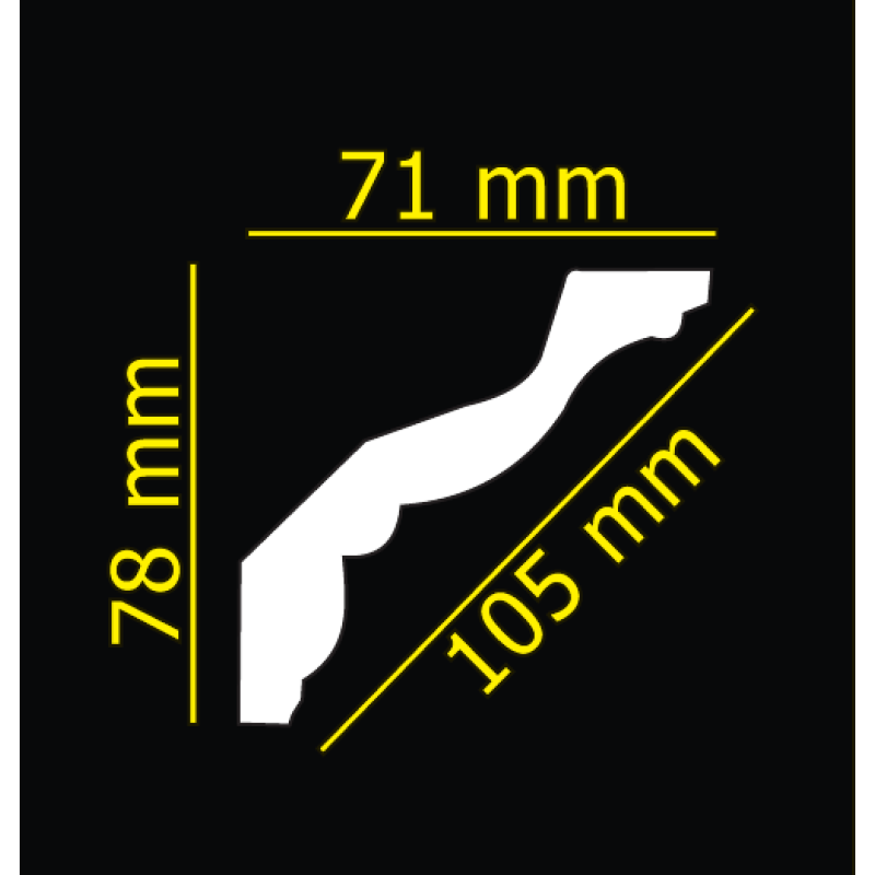 Потолочный плинтус glanzepol GP10