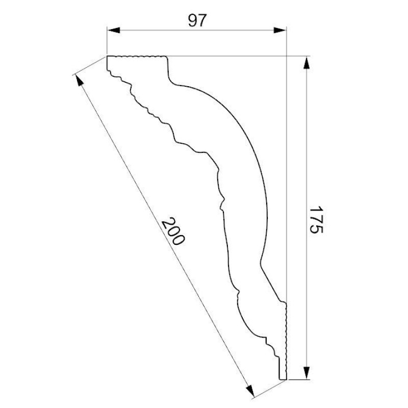 Потолочный плинтус glanzepol GP81