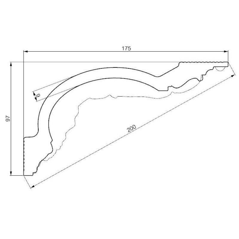 Потолочный плинтус glanzepol GP81