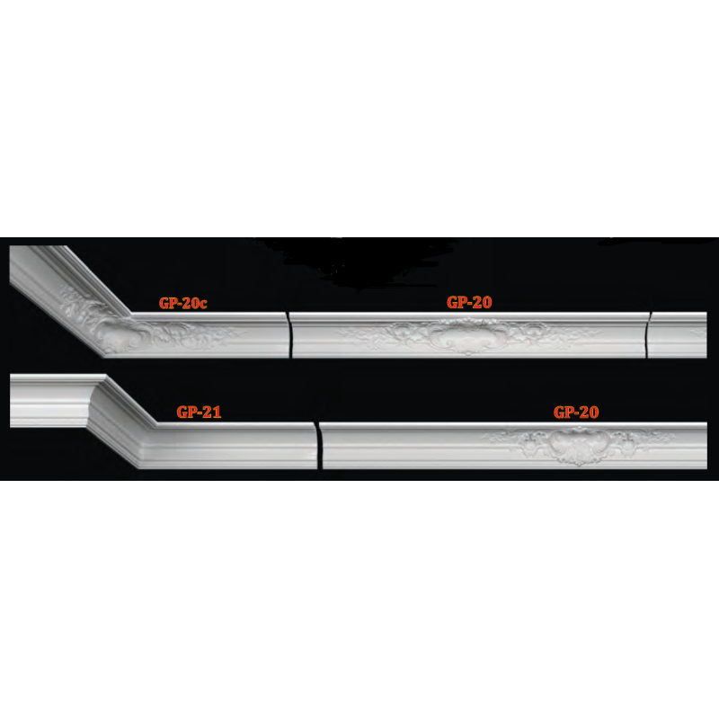 Потолочный плинтус glanzepol GP21