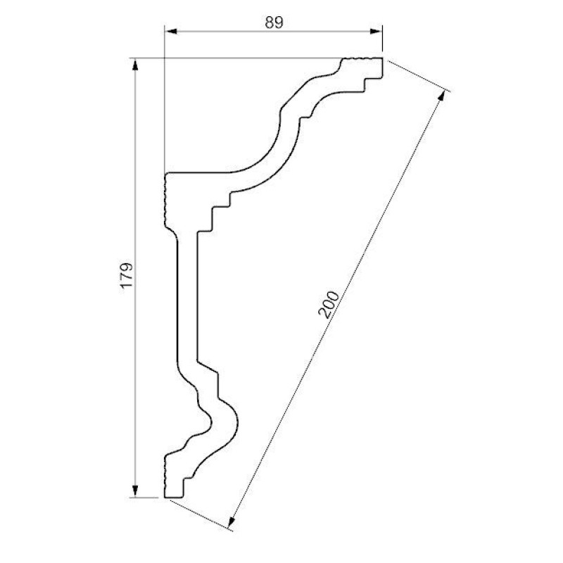 Потолочный плинтус glanzepol GP80