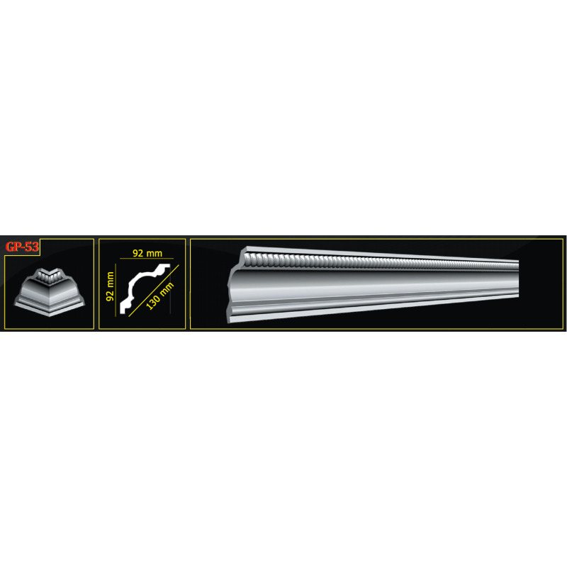 Потолочный плинтус glanzepol GP53