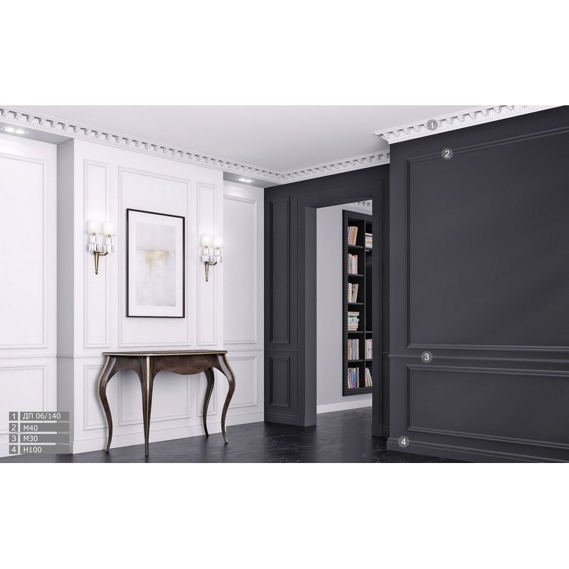 Плинтус напольный из ударопрочного полимера П4 100-20