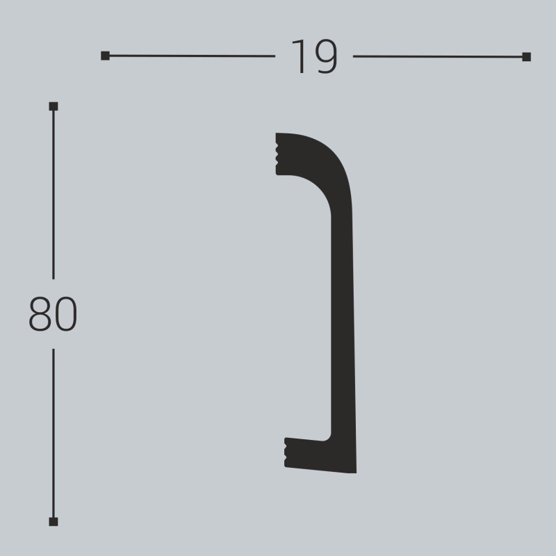Плинтус напольный ПЛ 16 80-19 Графитовый массив