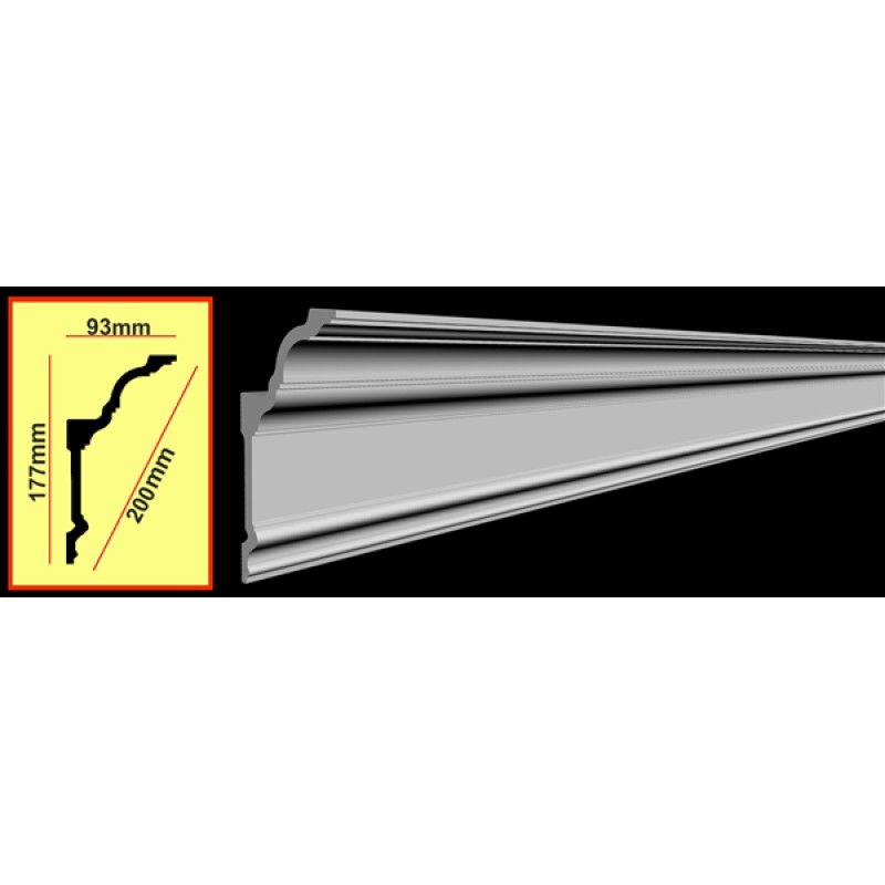 Потолочный плинтус glanzepol GP79