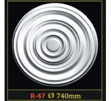 Розетка потолочная из полистирола R47 в Новосибирске