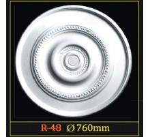 Розетка потолочная из полистирола R48 в Новосибирске