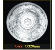 Розетка потолочная из полистирола C22 в Новосибирске