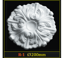 Розетка потолочная из полистирола R1 в Новосибирске