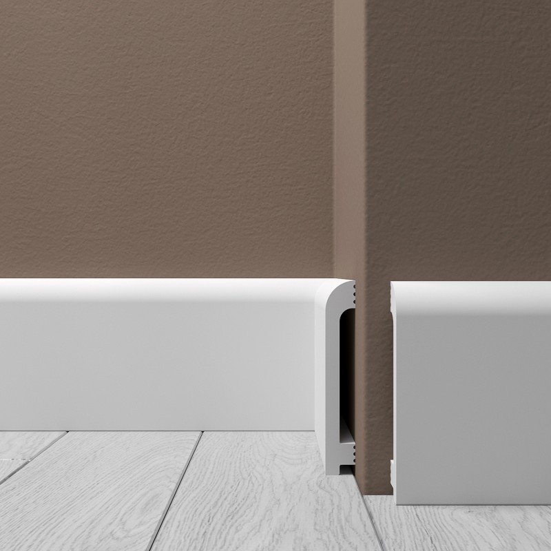 Плинтус напольный из ударопрочного полимера Н3