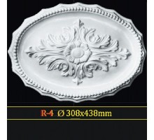 Розетка потолочная из полистирола R4