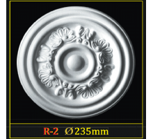Розетка потолочная из полистирола R2 в Новосибирске