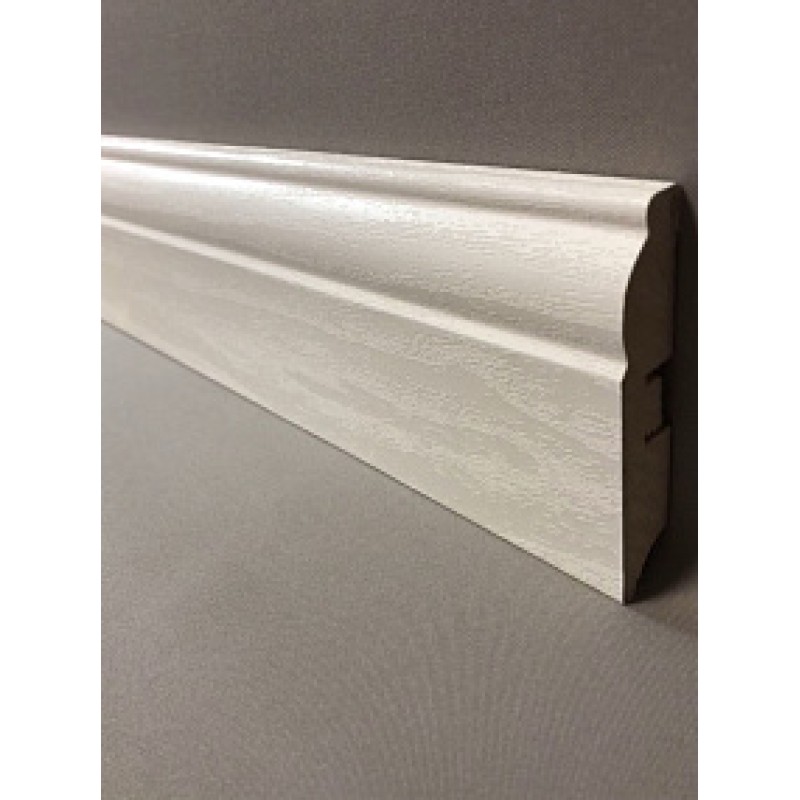 Плинтус напольный МДФ SM 04-80 Аивори молочный