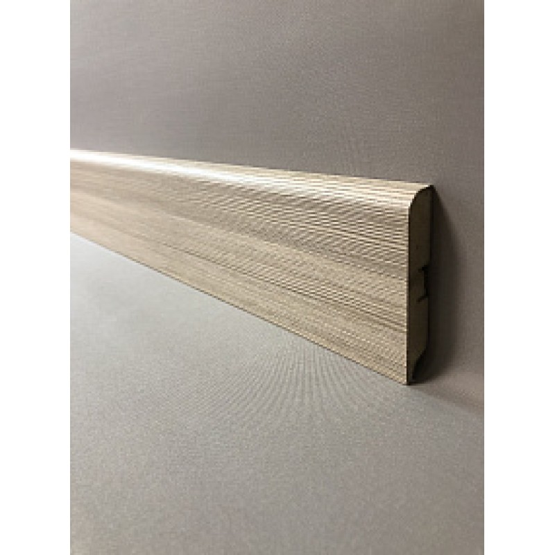 Плинтус напольный МДФ SM 02-80 Ясень шимо