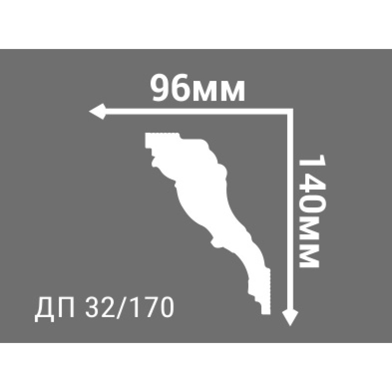 Потолочный плинтус с рисунком ДП 32/170
