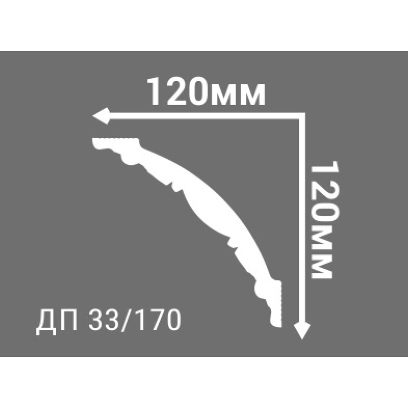 Потолочный плинтус с рисунком ДП 33/170 