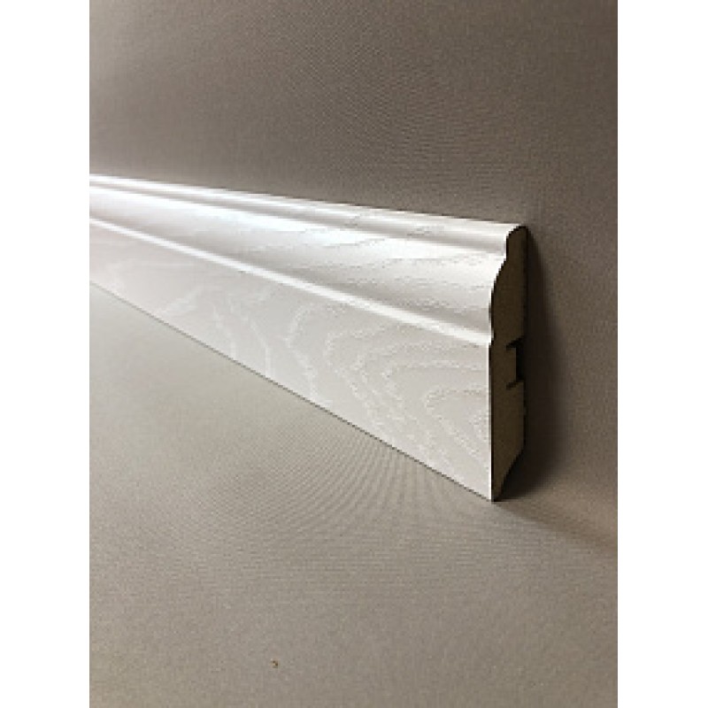 Плинтус напольный МДФ SM 04-80 Аивори белый