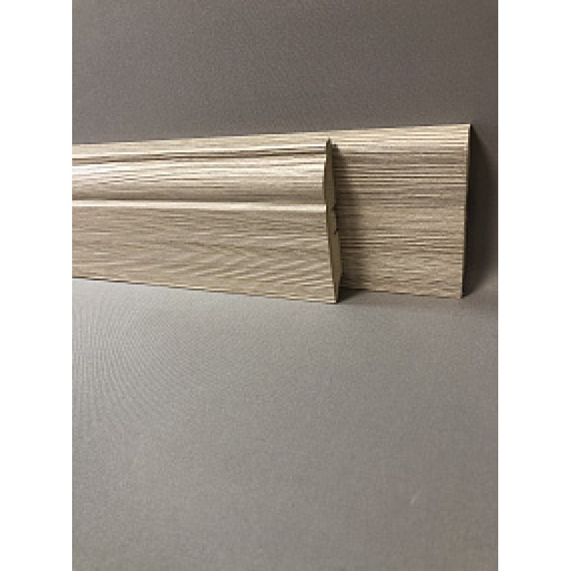 Плинтус напольный МДФ SM 02-80 Ясень шимо