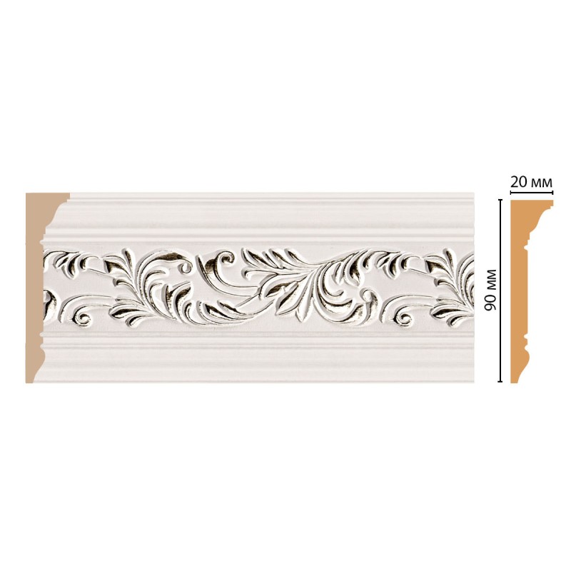 D226-60 ШК/20 плинтус DECOMASTER(90*20*2400 мм)