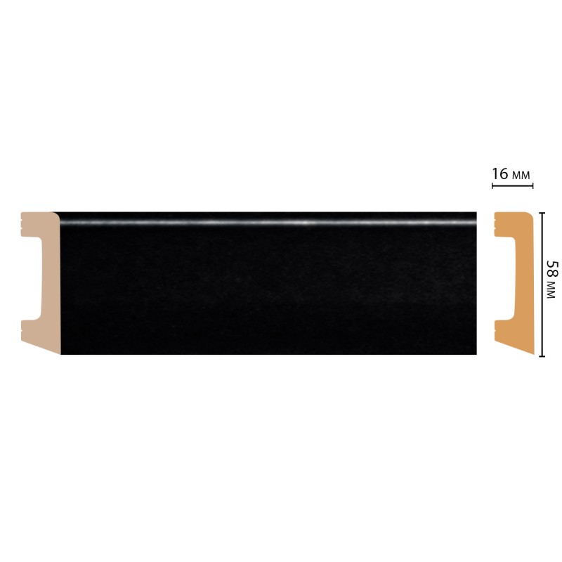 D234-195 ШК/15 Плинтус напольн.DECOMASTER(58*16*2400 мм)