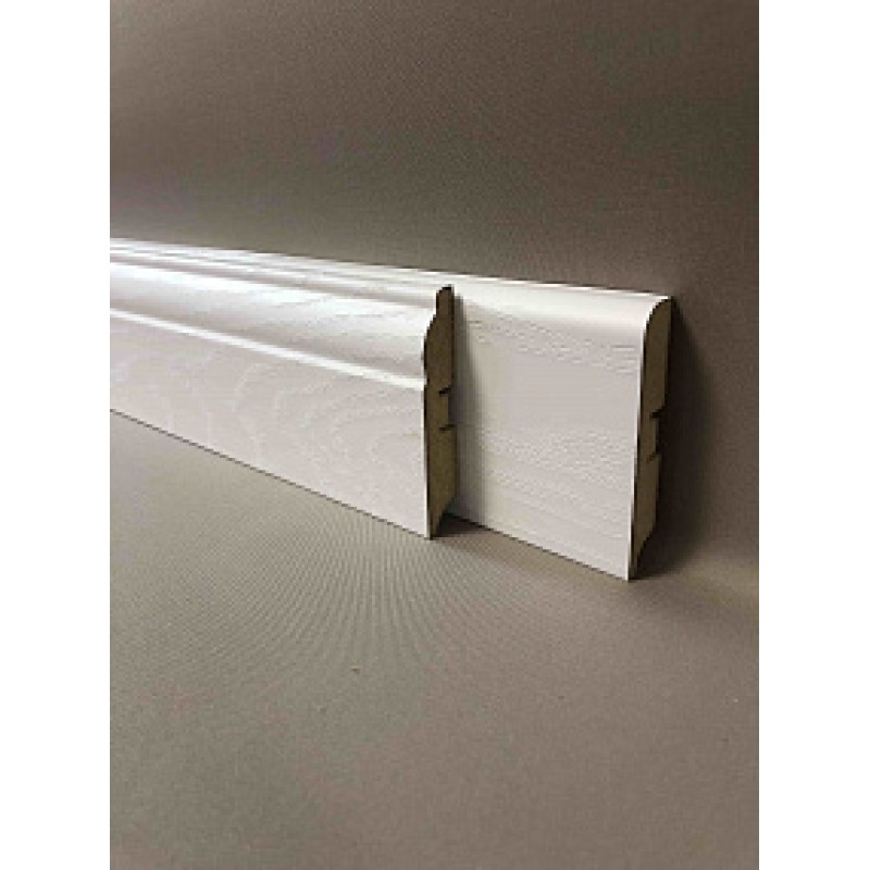 Плинтус напольный МДФ SM 04-80 Аивори белый