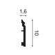 Напольный плинтус SX173 CONTOUR 
