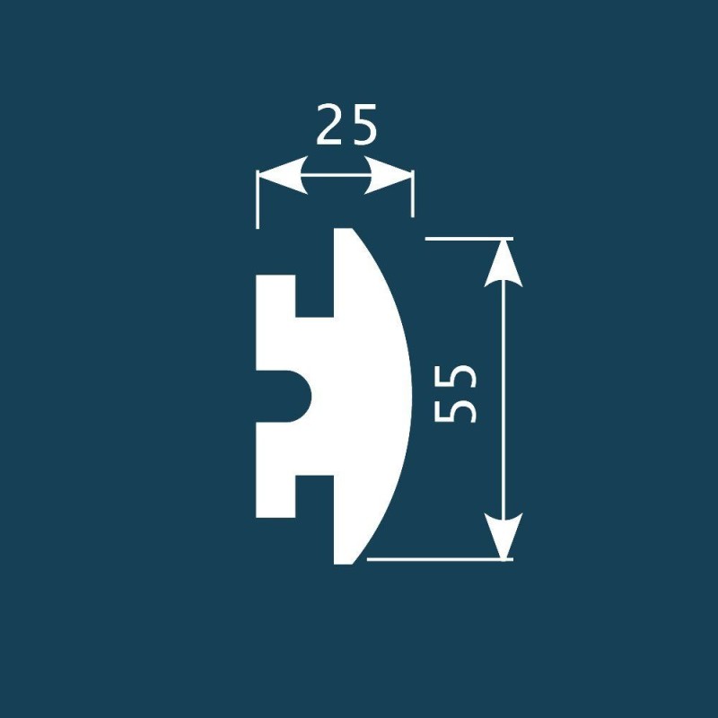 Молдинг М010, 55х25, экополимер