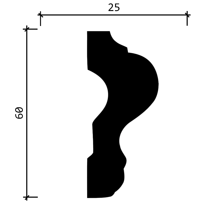 DD302 Молдинг из ударопрочного полимера