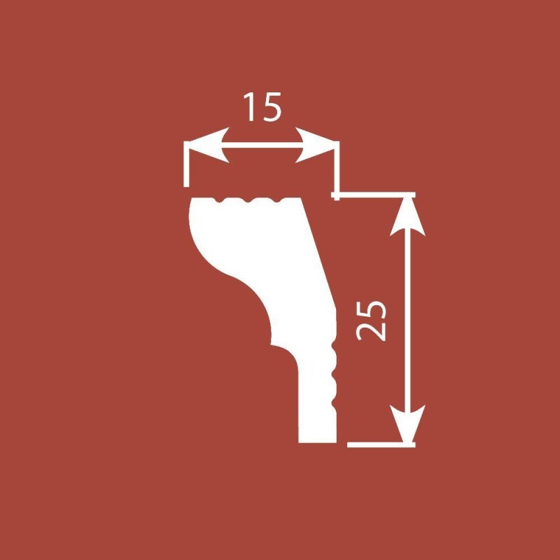 Карниз К010, 25х15, экополимер