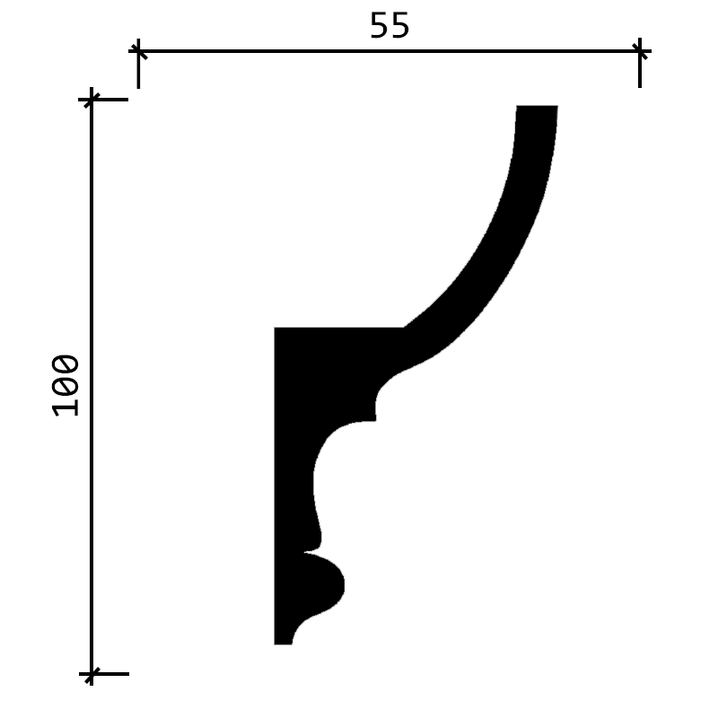 DD507 Карниз потолочный