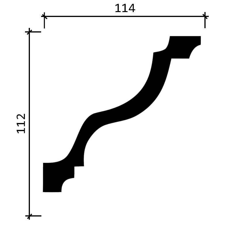 DD03 Карниз из ударопрочного полимера