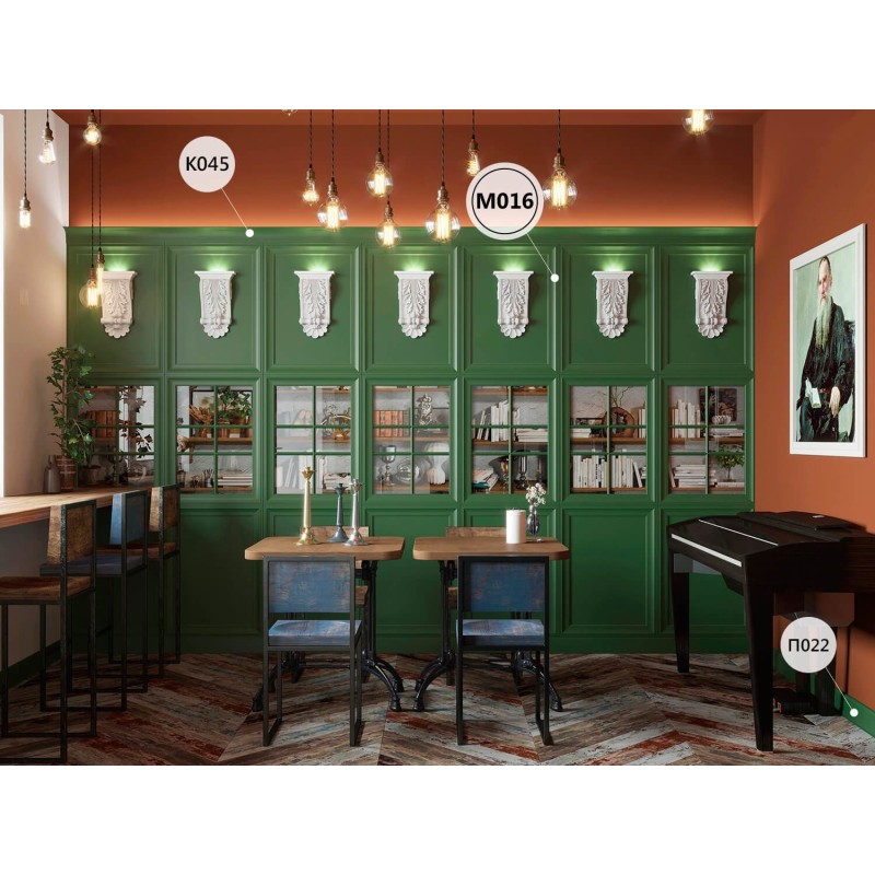 Молдинг М016, 64х19, экополимер