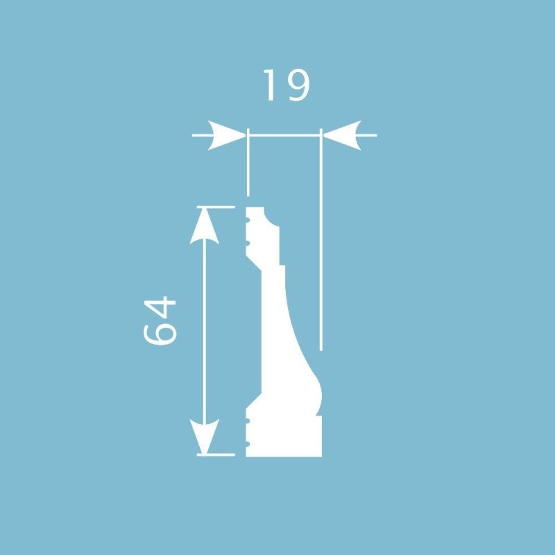 Молдинг М016, 64х19, экополимер