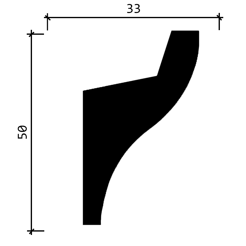 DD506 Карниз потолочный из ударопрочного полимера   