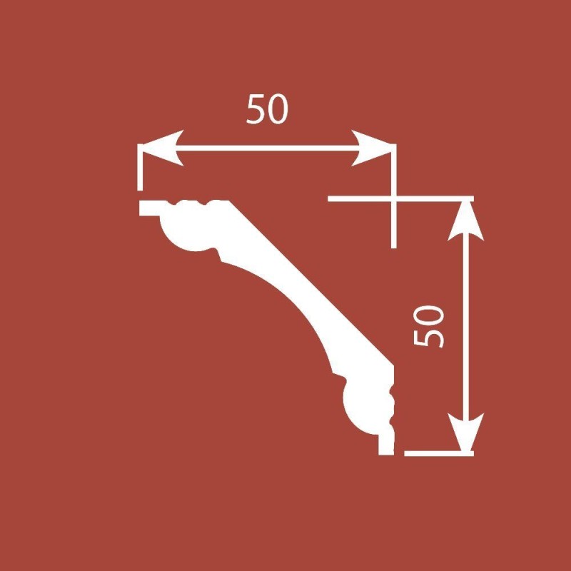 Карниз К001, 50x50, экополимер