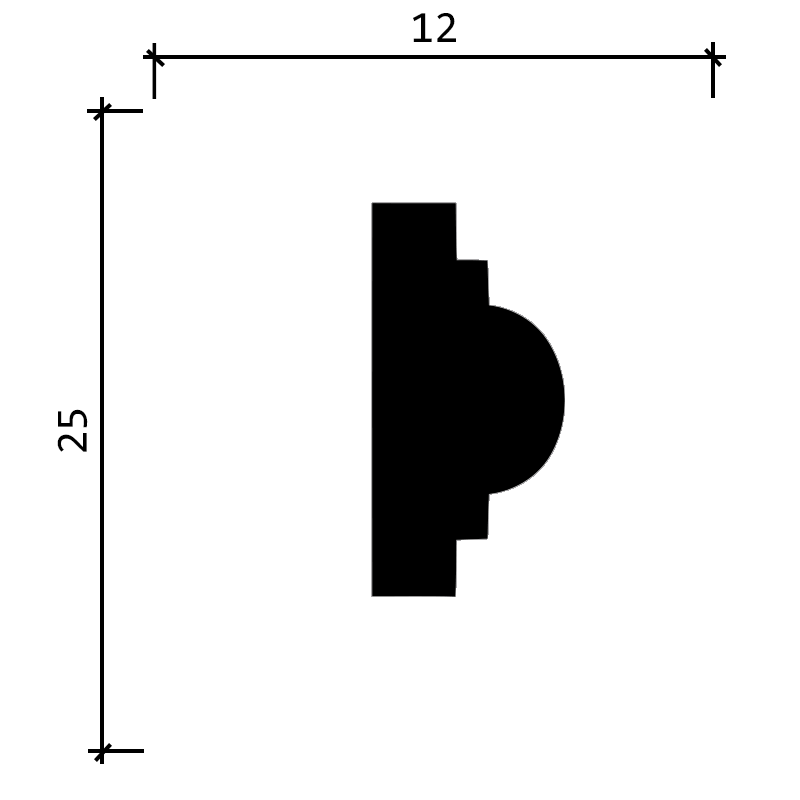 DD35 Молдинг из ударопрочного полимера