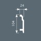 Плинтус П003, 102х24, 2000мм, экополимер