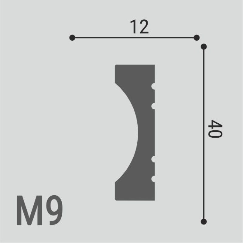 Молдинг XPS POLYMER М 9 40/12