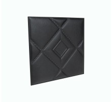 Мягкая стеновая панель из экокожи Luck 400 х 400 мм - Black в Новосибирске