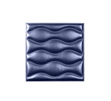 Мягкая стеновая панель из экокожи Wave - Navy в Новосибирске