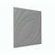 Мягкая стеновая панель из экокожи Petal 400х400 мм - Gray