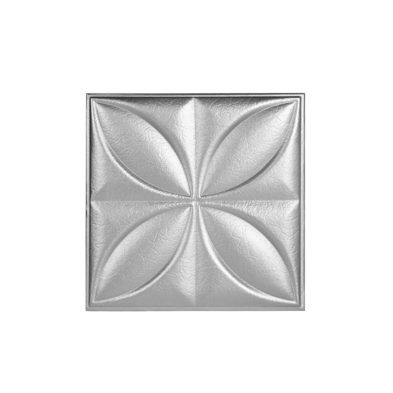Мягкая стеновая панель Four Seasons 400х400 мм - Silver