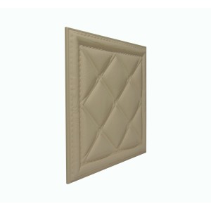 Мягкая стеновая панель из экокожи Classic 400х400 мм - Latte