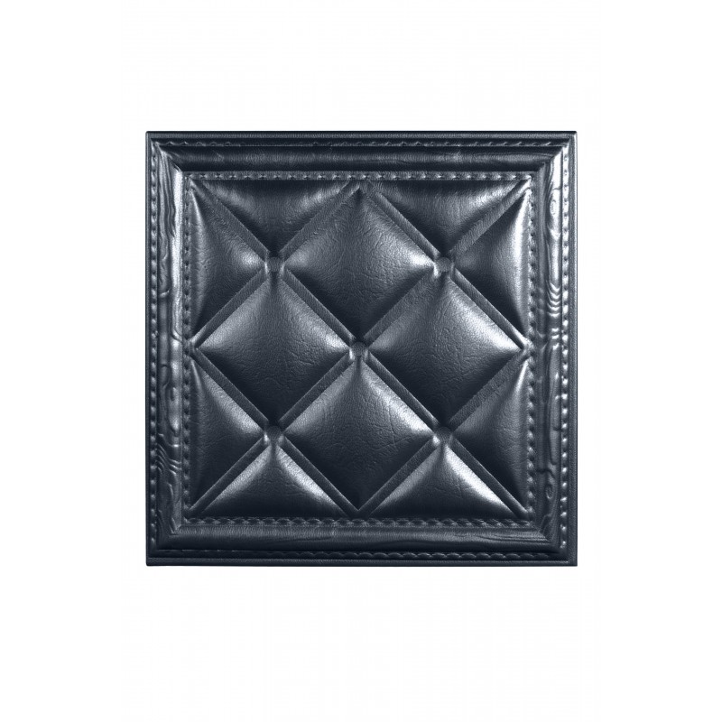 Мягкая стеновая панель  из экокожи Classic 400х400 мм - Aluminium