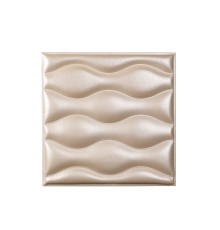 Мягкая стеновая панель из экокожи Wave - Apricot в Новосибирске