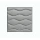 Мягкая стеновая панель из экокожи Wave 400 х 400 мм - Gray