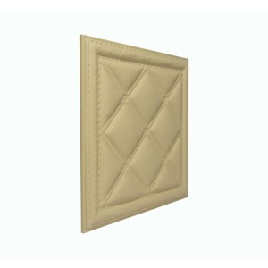 Мягкая стеновая панель из экокожи Classic 400х400 мм - Peach