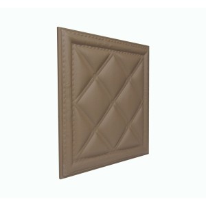 Мягкая стеновая панель из экокожи Classic 400х400 мм - Coffee